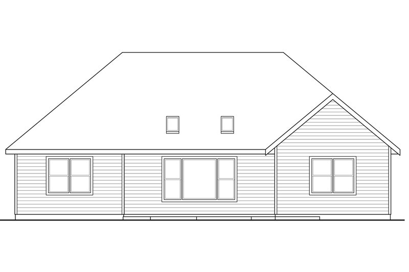 House Plan Design - Exterior - Rear Elevation for Country House Plan #124-1034 - 3 bed, 2.5 bath