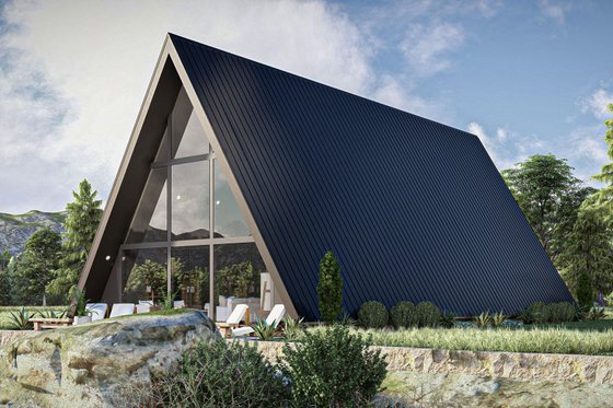 Exterior - Other Elevation for Cabin House Plan #455-484 - 3 bed, 2 bath