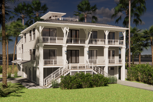 Beach Exterior - Front Elevation Plan #1058-219