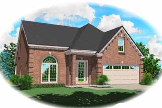 Exterior - Front Elevation for Southern House Plan #81-218 - 3 bed, 2.5 bath