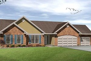 Ranch Exterior - Front Elevation Plan #22-527