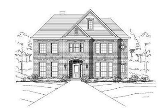 Exterior - Front Elevation for Colonial House Plan #411-557 - 4 bed, 3.5 bath