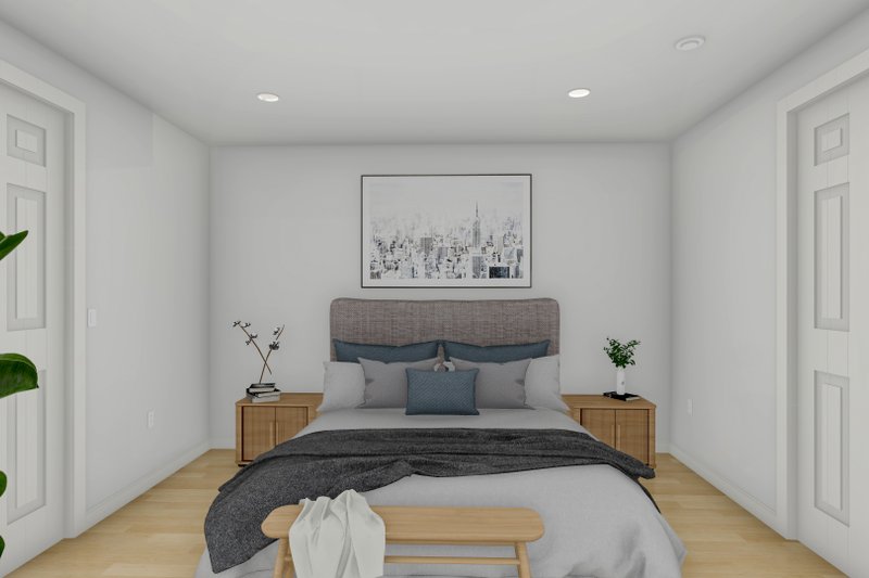 House Blueprint - Interior - Master Bedroom for Craftsman House Plan #1060-152 - 2 bed, 2 bath