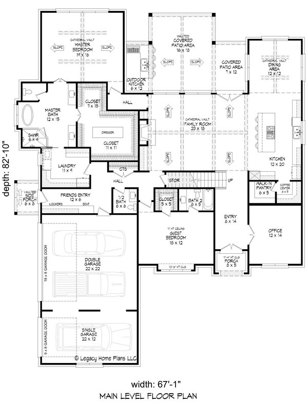 Traditional Floor Plan - Main Floor Plan #932-791