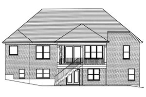 Exterior - Rear Elevation for Ranch House Plan #46-888 - 3 bed, 2 bath