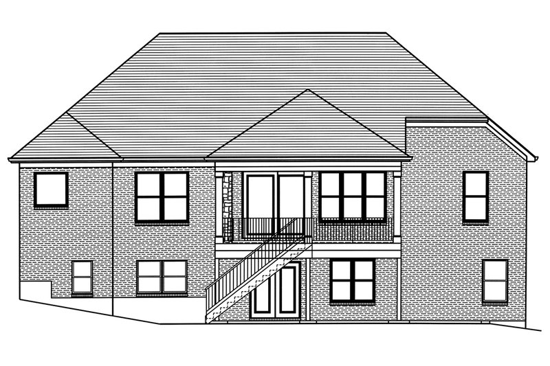 Home Plan - Exterior - Rear Elevation for Ranch House Plan #46-888 - 3 bed, 2 bath