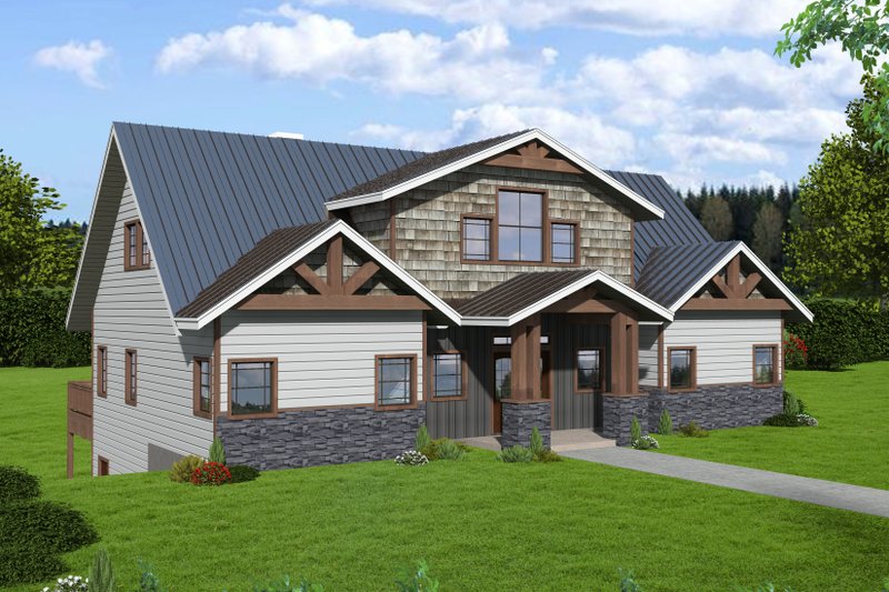 Dream House Plan - Farmhouse Exterior - Front Elevation Plan #117-951