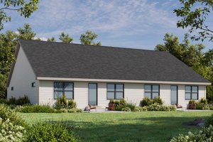 Exterior - Rear Elevation for Traditional House Plan #20-2605 - 2 bed, 2 bath