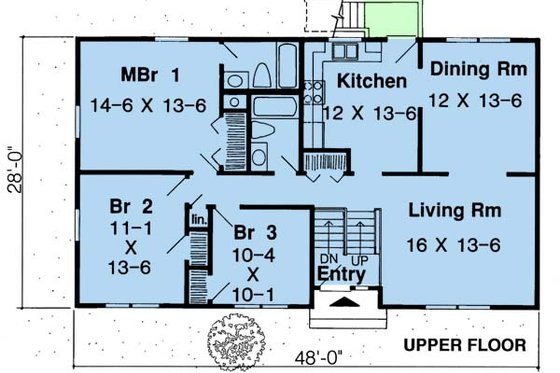 Exterior - Front Elevation 3 for Traditional House Plan #312-448 - 3 bed, 2.5 bath