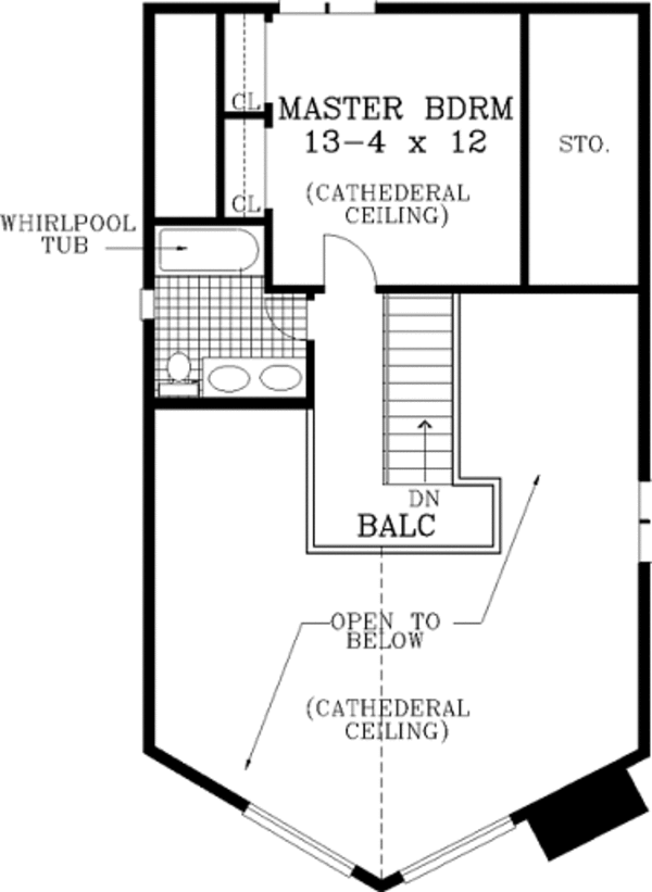 Home Plan - Cabin Floor Plan - Upper Floor Plan #3-104