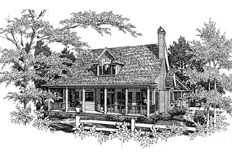 Home Plan - Country Exterior - Front Elevation Plan #41-131