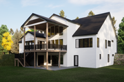 Modern Style House Plan - 4 Beds 2.5 Baths 3111 Sq/Ft Plan #1089-18 Exterior 