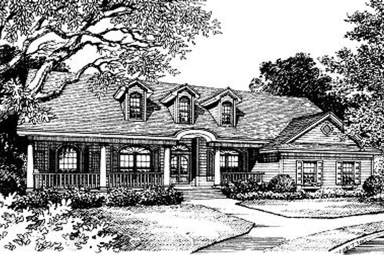 Exterior - Front Elevation for European House Plan #417-232 - 4 bed, 2 bath
