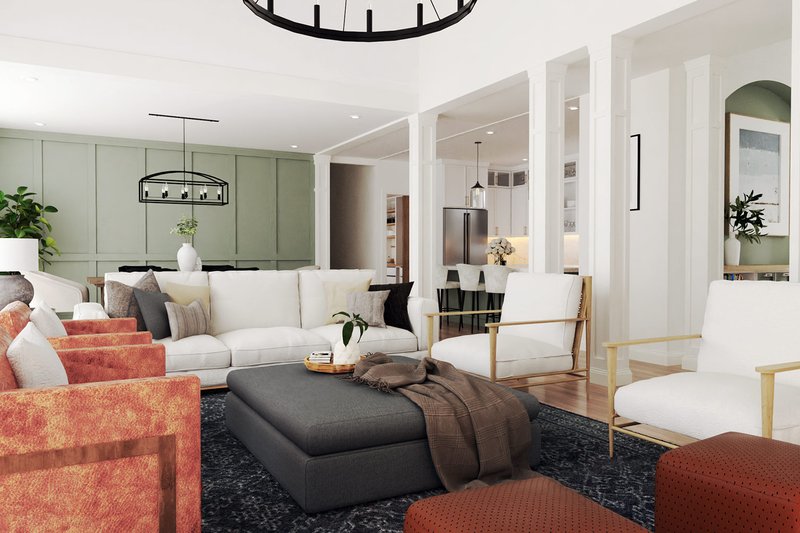 Architectural House Design - Interior - Family Room 3 for Farmhouse House Plan #119-445 - 3 bed, 2.5 bath