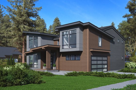 Exterior - Other Elevation 1 for Contemporary House Plan #1066-209 - 4 bed, 4 bath