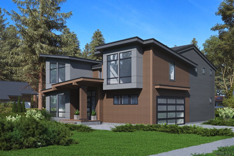 Contemporary Style House Plan - 4 Beds 4 Baths 3542 Sq/Ft Plan #1066 ...