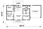 Ranch Style House Plan - 3 Beds 2 Baths 1311 Sq/Ft Plan #44-257 