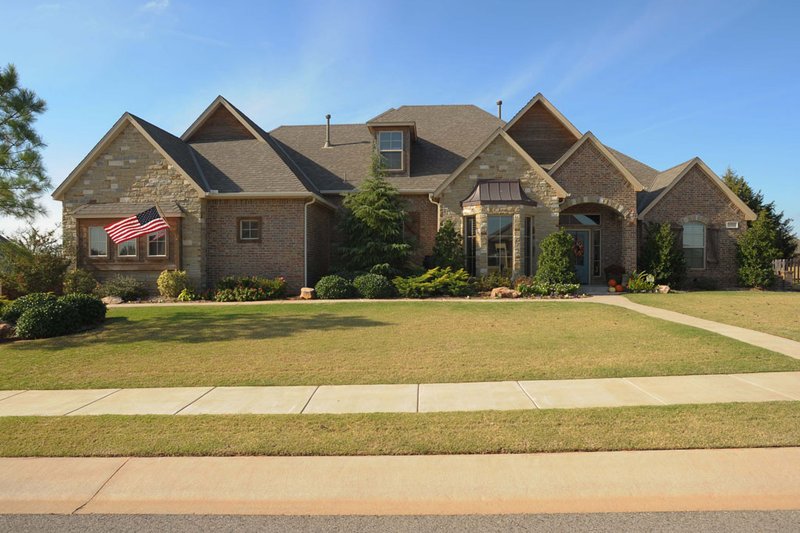Exterior - Front Elevation 2 for European House Plan #65-542 - 4 bed, 3.5 bath