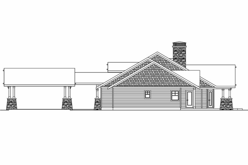Architectural House Design - Exterior - Other Elevation 5 for Craftsman House Plan #124-704 - 2 bed, 3 bath