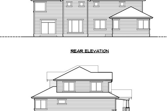 Exterior - Other Elevation 3 for Traditional House Plan #1066-68 - 4 bed, 3 bath