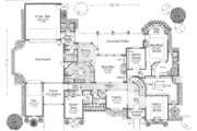 European Style House Plan - 5 Beds 5.5 Baths 4970 Sq/Ft Plan #310-521 