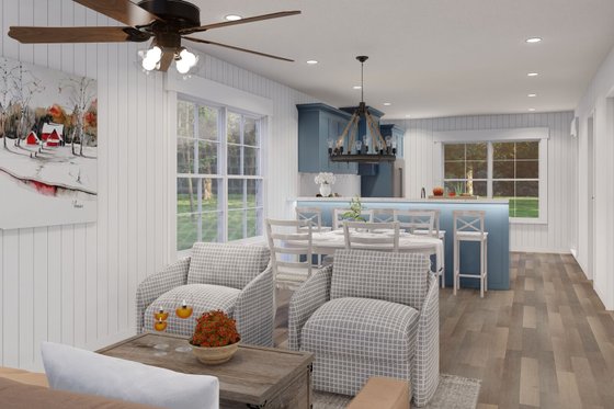 Interior - Family Room for Cottage House Plan #923-356 - 3 bed, 2 bath