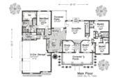 European Style House Plan - 4 Beds 2.5 Baths 2402 Sq/Ft Plan #310-652 