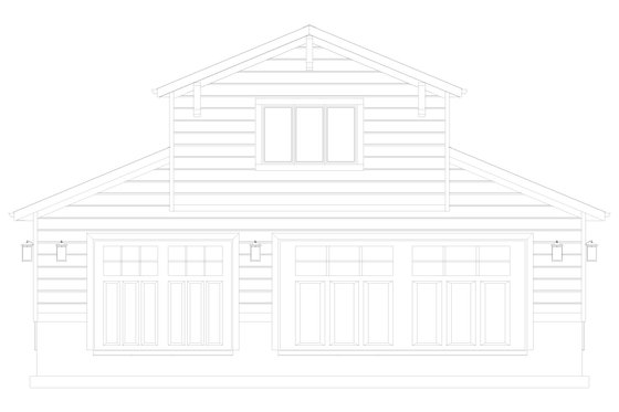 Exterior - Front Elevation 5 for Barndominium House Plan #1060-82 - 1 bed, 2 bath