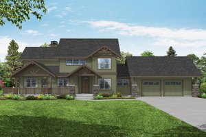 Craftsman Exterior - Front Elevation Plan #124-1328