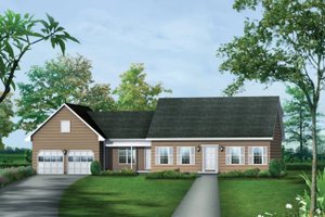 Ranch Exterior - Front Elevation Plan #57-707