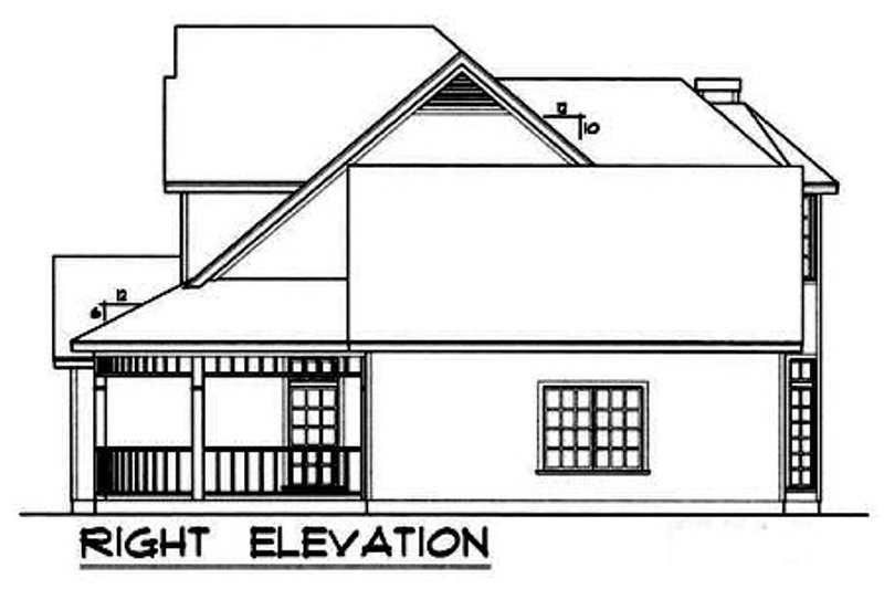 Architectural House Design - Exterior - Other Elevation 1 for Country House Plan #40-128 - 3 bed, 2.5 bath