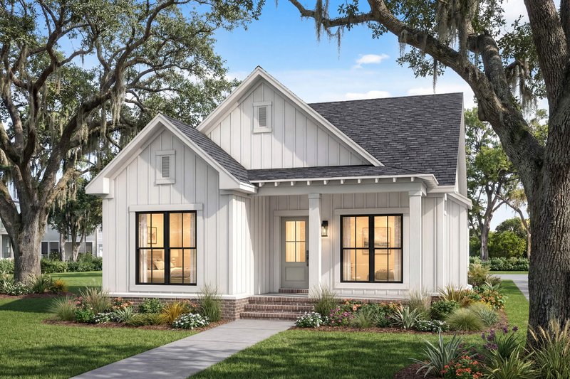 Architectural House Design - Exterior - Front Elevation 6 for Cottage House Plan #430-40 - 3 bed, 2 bath