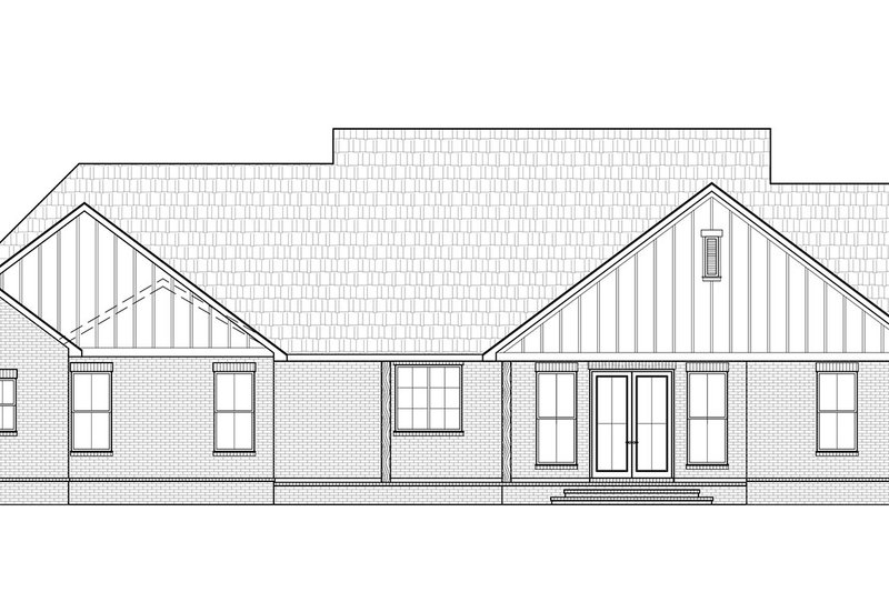 House Blueprint - Exterior - Rear Elevation for Farmhouse House Plan #1074-15 - 3 bed, 2.5 bath