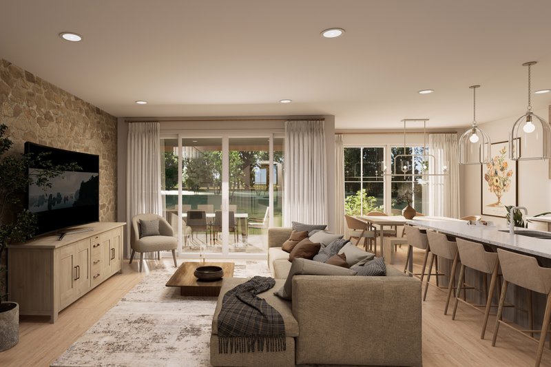 Dream House Plan - Interior - Family Room for Ranch House Plan #23-2837 - 4 bed, 3 bath