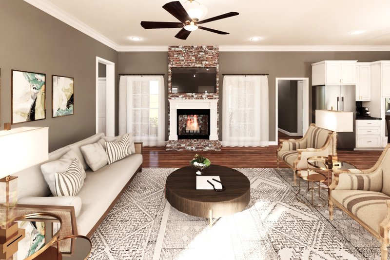 Home Plan - Interior - Family Room 1 for Country House Plan #44-196 - 3 bed, 2 bath