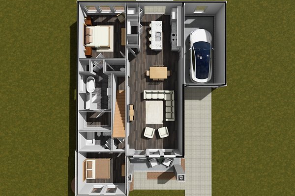 Home Plan - Modern Floor Plan - Main Floor Plan #513-2287