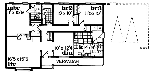 Farmhouse Floor Plan - Main Floor Plan #47-169