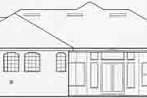 Exterior - Rear Elevation for Mediterranean House Plan #135-124 - 4 bed, 4 bath