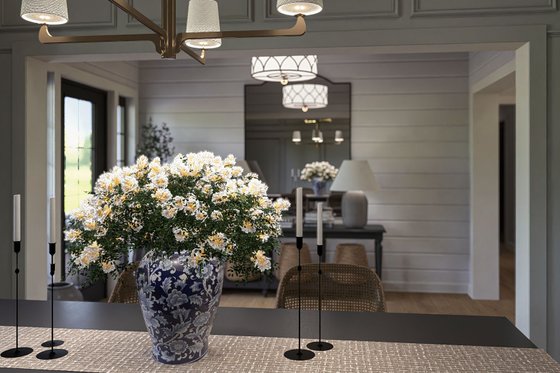 Interior - Dining Room for Colonial House Plan #455-415 - 3 bed, 2 bath
