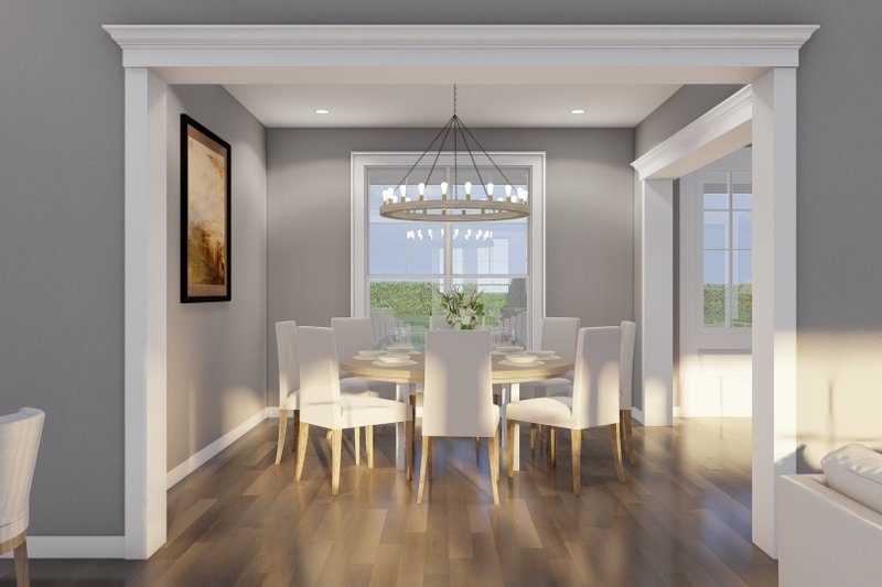 House Design - Interior - Dining Room for Farmhouse House Plan #923-382 - 3 bed, 2.5 bath