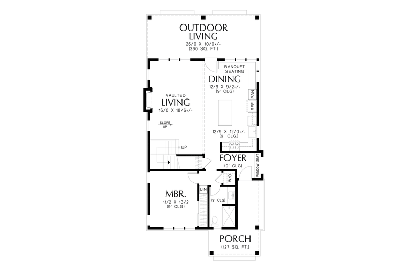 Home Plan - Floor Plan - Main Floor for Cottage House Plan #48-1143 - 3 bed, 2 bath