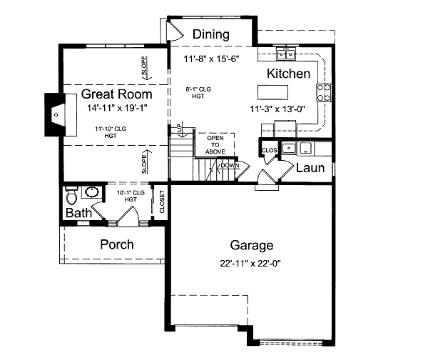 Architectural House Design - Traditional Floor Plan - Main Floor Plan #46-422