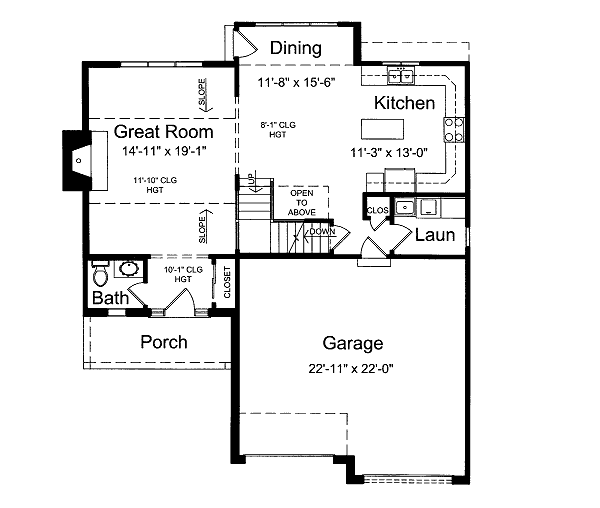 Traditional Floor Plan - Main Floor Plan #46-422