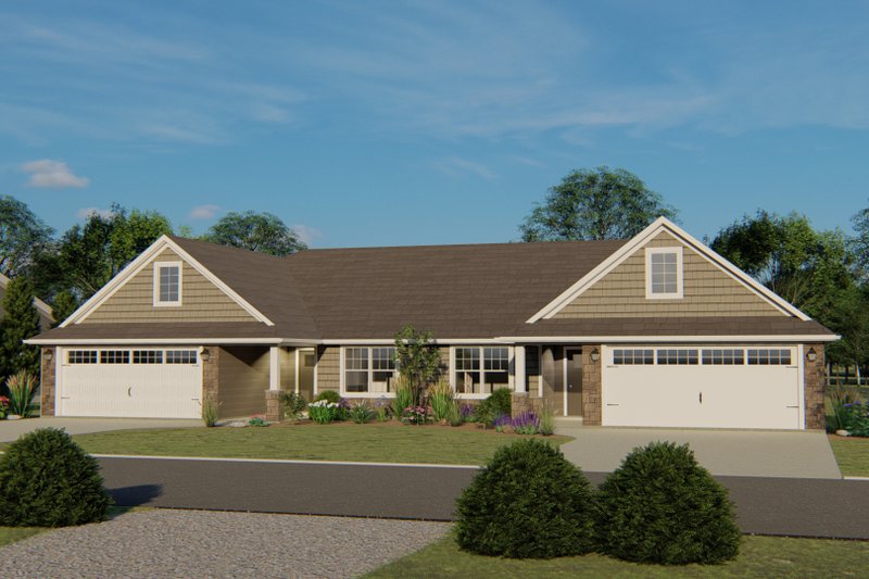 Home Plan - Craftsman Exterior - Front Elevation Plan #1064-38