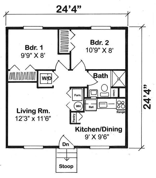 Cottage Floor Plan - Main Floor Plan #312-358