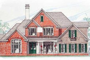 Architectural House Design - Southern Exterior - Front Elevation Plan #54-172