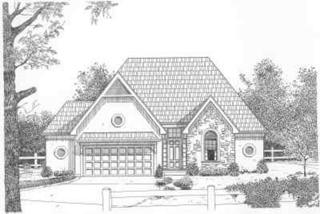 Exterior - Front Elevation 2 for Traditional House Plan #6-168 - 3 bed, 3 bath