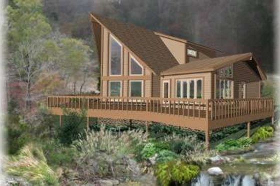 Exterior - Front Elevation for Contemporary House Plan #81-711 - 3 bed, 3 bath