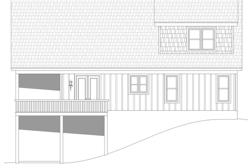 Home Plan - Exterior - Rear Elevation for Southern House Plan #932-853 - 4 bed, 3.5 bath