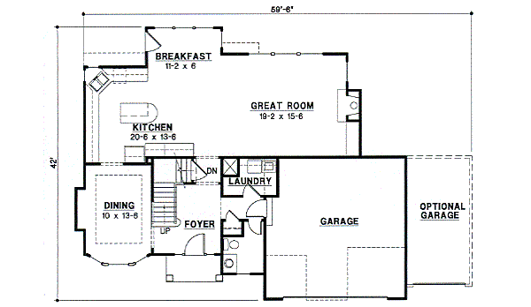 Traditional Floor Plan - Main Floor Plan #67-503